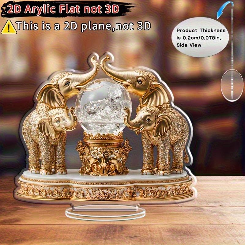 2D Flat Elegant Golden Elephant Acrylic Desktop Decoration, Crystal Ball, Home Decor Plaque Hanging Wall Art Decorative Garden Decoration for Room Doo 1PC
2D Flat Elegant Golden Elephant Acrylic Desktop Decoration, Crystal Ball, Home Decor Plaque Hanging Wall Art Decorative Garden Decoration for Room Doo 1PC