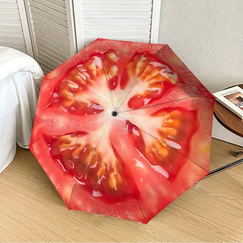 1PC Tomato Slice Automatic 8-Bone Folding Umbrella - Durable Polyester & Iron Frame,Userfriendly Operation yy250929194
1PC Tomato Slice Automatic 8-Bone Folding Umbrella - Durable Polyester & Iron Frame,Userfriendly Operation yy250929194