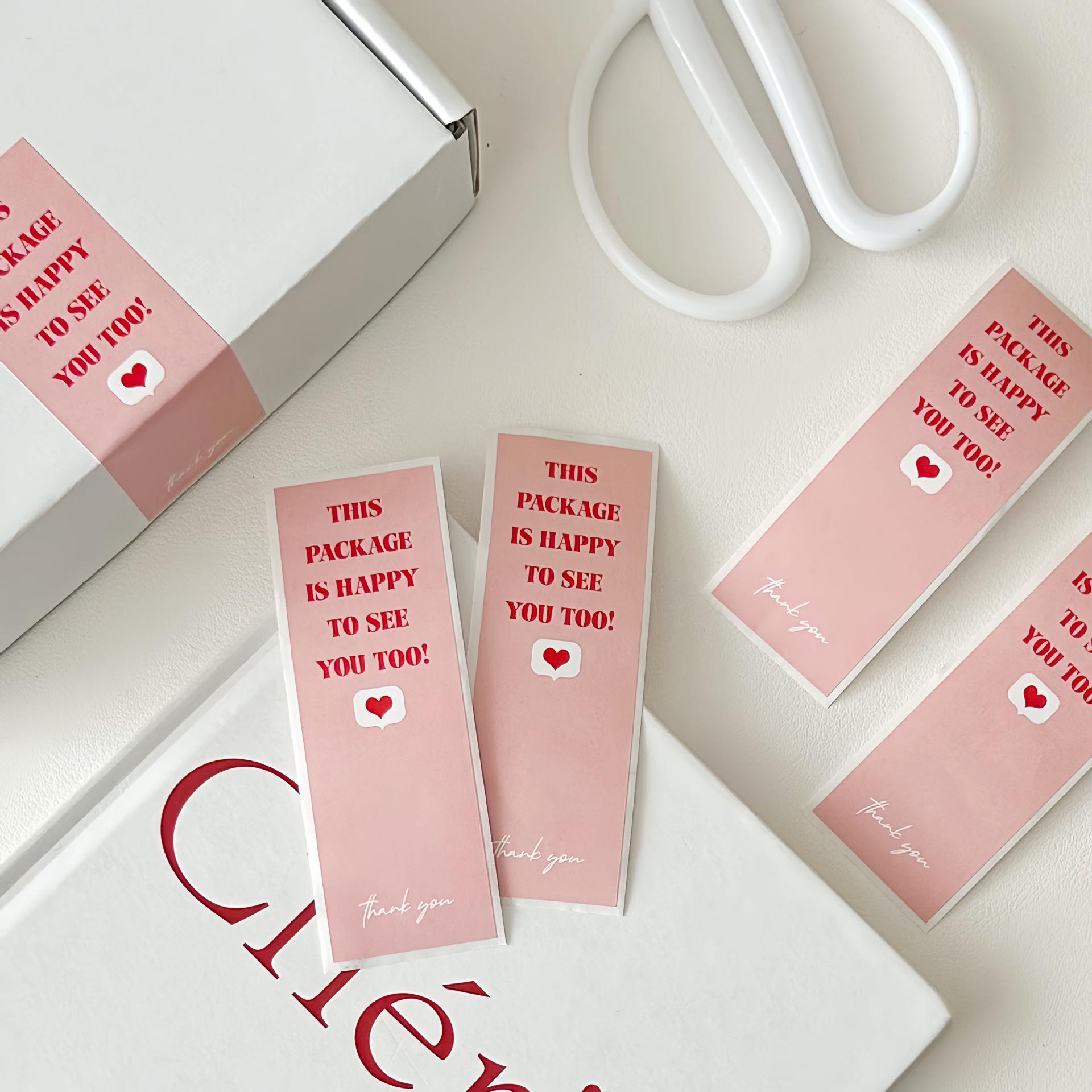 Pink Creative Packaging Tape: Personalized Sealing Labels & Stickers 3x9cm/label
Pink Creative Packaging Tape: Personalized Sealing Labels & Stickers 3x9cm/label