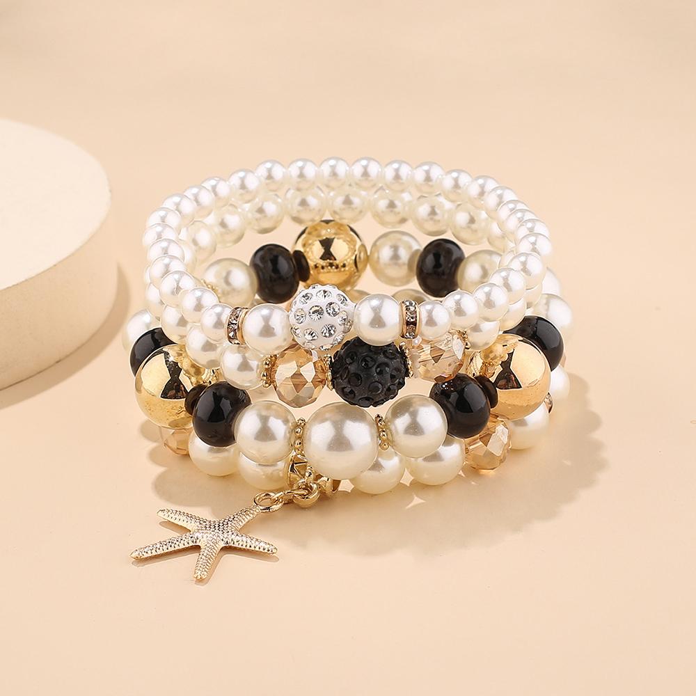 Богемный браслет-цепочка из жемчужных бусин для женщин, браслет-эластичная манжета с подвесками в виде дерева жизни и морской звезды, женские аксессуары для вечеринок
Богемный браслет-цепочка из жемчужных бусин для женщин, браслет-эластичная манжета с подвесками в виде дерева жизни и морской звезды, женские аксессуары для вечеринок