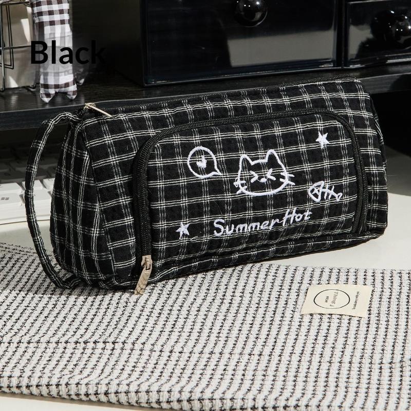 Cute Cartoon Cat Embroidery Pencil Case Large Capacity Student Stationery Storage Bag Back To School Supplies
Cute Cartoon Cat Embroidery Pencil Case Large Capacity Student Stationery Storage Bag Back To School Supplies