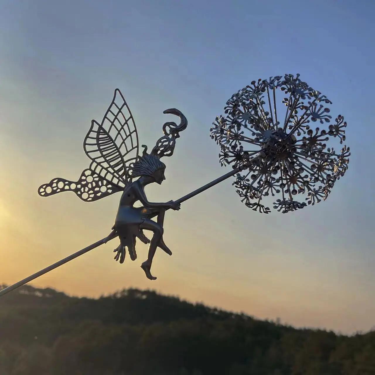 NEW Pixies Fairy Garden Crafts Sculptures Stake Fairies and Dandelions Dance Landscape Metal Three-dimensional Lawn Decorative
NEW Pixies Fairy Garden Crafts Sculptures Stake Fairies and Dandelions Dance Landscape Metal Three-dimensional Lawn Decorative