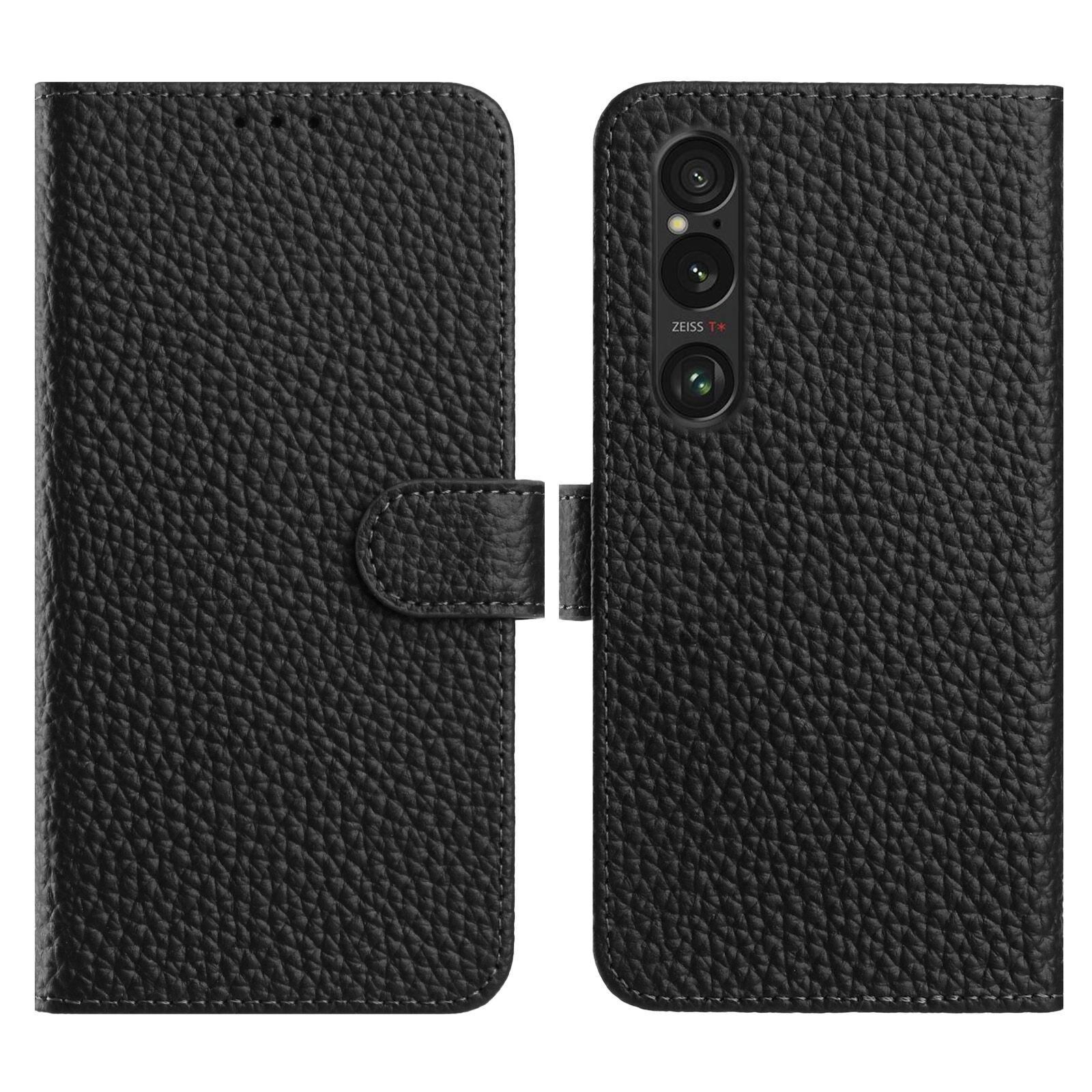 For Sony Xperia 1 VI Case Wallet Stand Litchi Texture Genuine Cow Leather Flip Phone Cover Black
For Sony Xperia 1 VI Case Wallet Stand Litchi Texture Genuine Cow Leather Flip Phone Cover Black