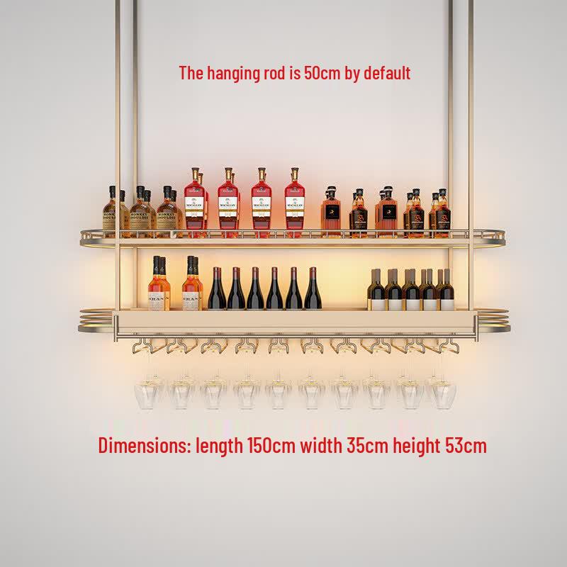 Aokewen Gold Overhead Bar Wine Rack with Glass Holder
Aokewen Gold Overhead Bar Wine Rack with Glass Holder