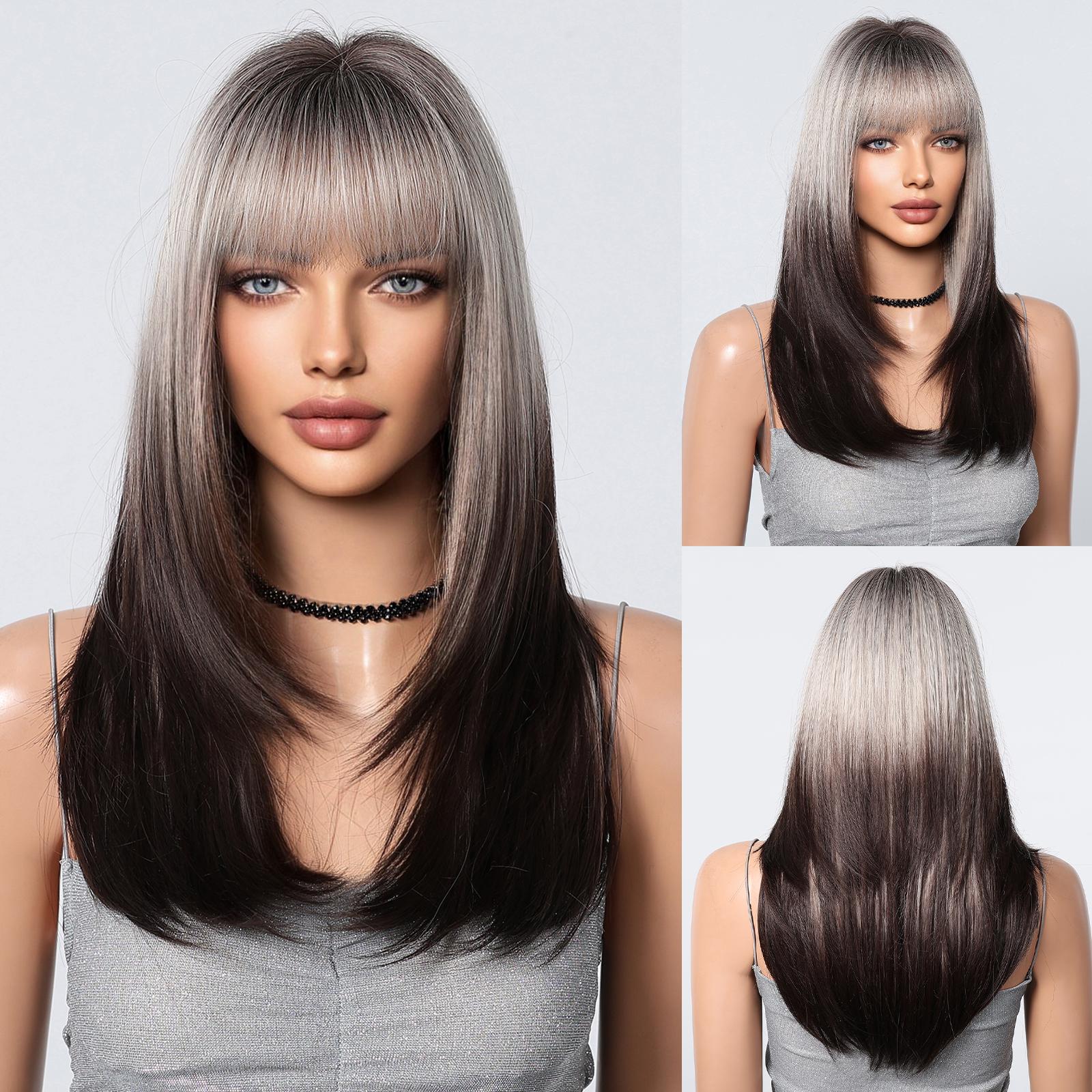 LOUIS FERRE Блондинка с омбре, черные парики для женщин, длинные прямые многослойные парики с челкой, термостойкое волокно, синтетический парик на каждый день
LOUIS FERRE Блондинка с омбре, черные парики для женщин, длинные прямые многослойные парики с челкой, термостойкое волокно, синтетический парик на каждый день