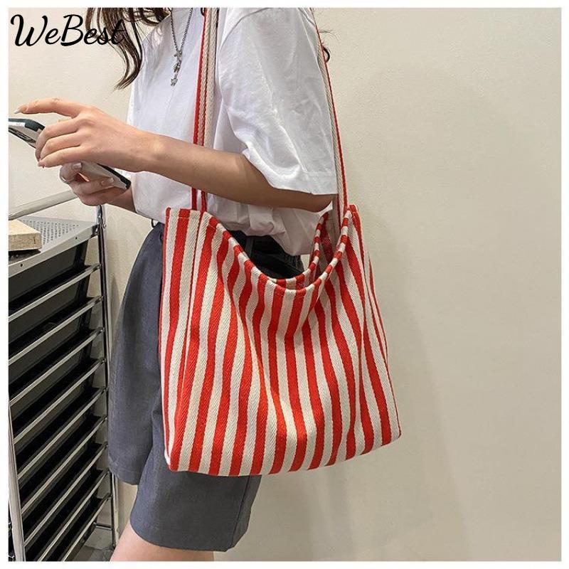 Retro Literary Handbag Simple Striped Shoulder Bag Casual Fashion Large Capacity Bag чорний
Retro Literary Handbag Simple Striped Shoulder Bag Casual Fashion Large Capacity Bag чорний