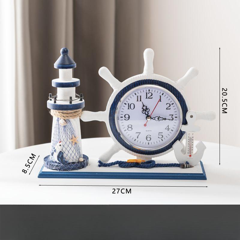 Bedroom Bedside Mute Decoration Table Clock Mediterranean Nautical Clock Living Room Wooden Clock Ornament Creative Clock
Bedroom Bedside Mute Decoration Table Clock Mediterranean Nautical Clock Living Room Wooden Clock Ornament Creative Clock