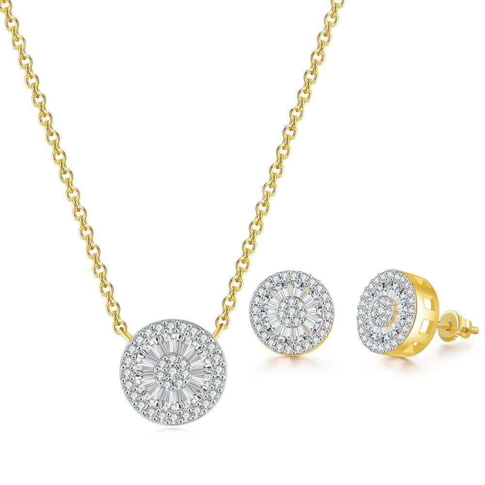 Simple Jewelry Sets for Women Elegant Round Crystal Gold Color 2 Pieces Necklace Earrings Female Accessories Dropshipping S568
Simple Jewelry Sets for Women Elegant Round Crystal Gold Color 2 Pieces Necklace Earrings Female Accessories Dropshipping S568