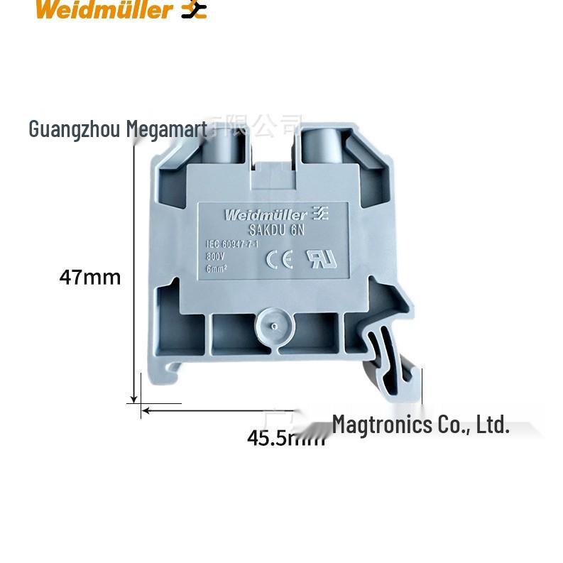 Weidmüller Terminal Blocks: SAKDU 2.5N, 4N, 6N, 10, 35 2.5-4
Weidmüller Terminal Blocks: SAKDU 2.5N, 4N, 6N, 10, 35 2.5-4