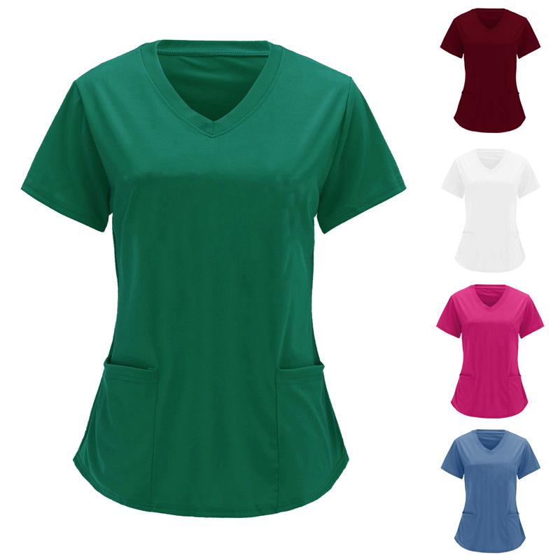 Women s Cross-Border European/American Nursing V-Neck Solid Color Short-Sleeve Shirt with Large Pocket - Standard/Large Sizes 1XL зелёный
Women s Cross-Border European/American Nursing V-Neck Solid Color Short-Sleeve Shirt with Large Pocket - Standard/Large Sizes 1XL зелёный