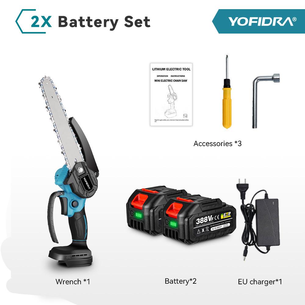 YOFIDRA Бесщеточная цепная пила 8 дюймов Ручная аккумуляторная пила для обрезки Перезаряжаемый инструмент для обрезки дерева Для аккумулятора Makita 18 В Штифтовое крепление 2 Battery Set
YOFIDRA Бесщеточная цепная пила 8 дюймов Ручная аккумуляторная пила для обрезки Перезаряжаемый инструмент для обрезки дерева Для аккумулятора Makita 18 В Штифтовое крепление 2 Battery Set