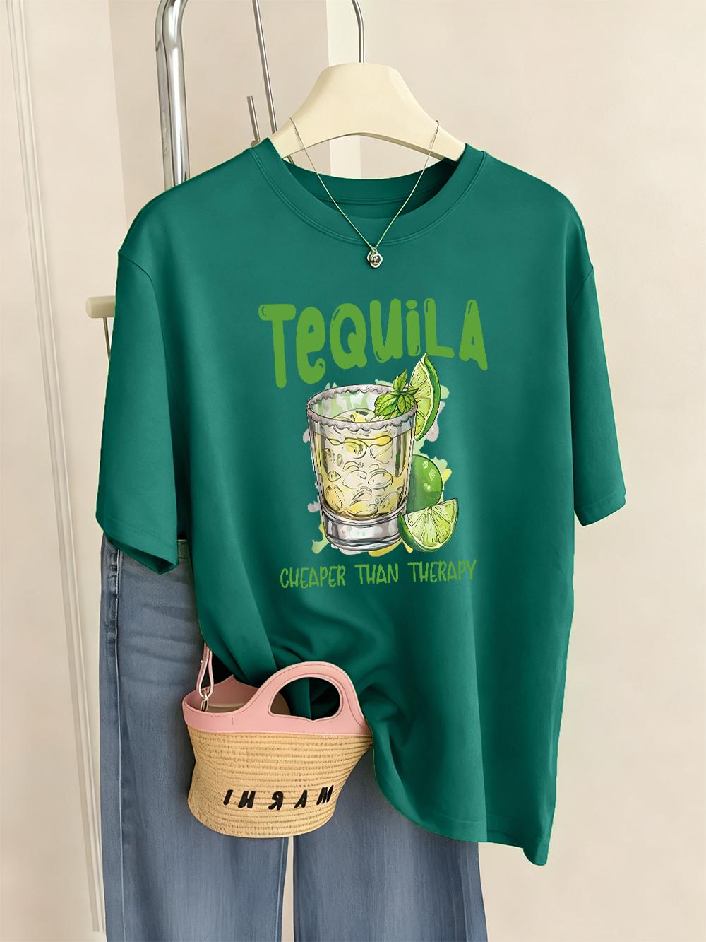 Tequila Cheaper Than Therapy Printing TShirts Women Basics ONeck Short Sleeve Tops Loose Soft T Shirts Summer Womans Clothes 4XL
Tequila Cheaper Than Therapy Printing TShirts Women Basics ONeck Short Sleeve Tops Loose Soft T Shirts Summer Womans Clothes 4XL