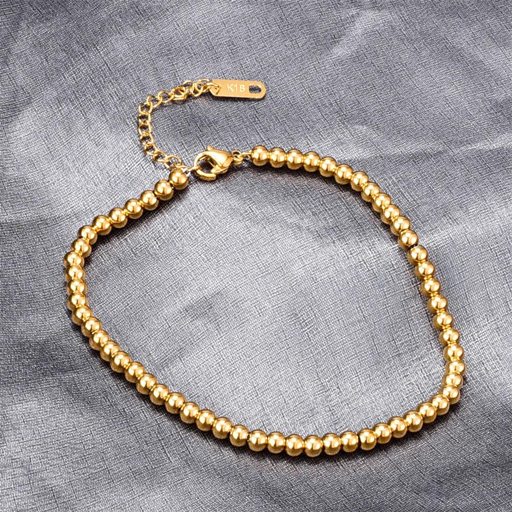 Gold Plated Non-Tarnish Lucky Ball Bracelet Titanium Steel Fashion 18k Beaded Elastic Rope Women Elegant Jewelry Accessories 3mm
Gold Plated Non-Tarnish Lucky Ball Bracelet Titanium Steel Fashion 18k Beaded Elastic Rope Women Elegant Jewelry Accessories 3mm