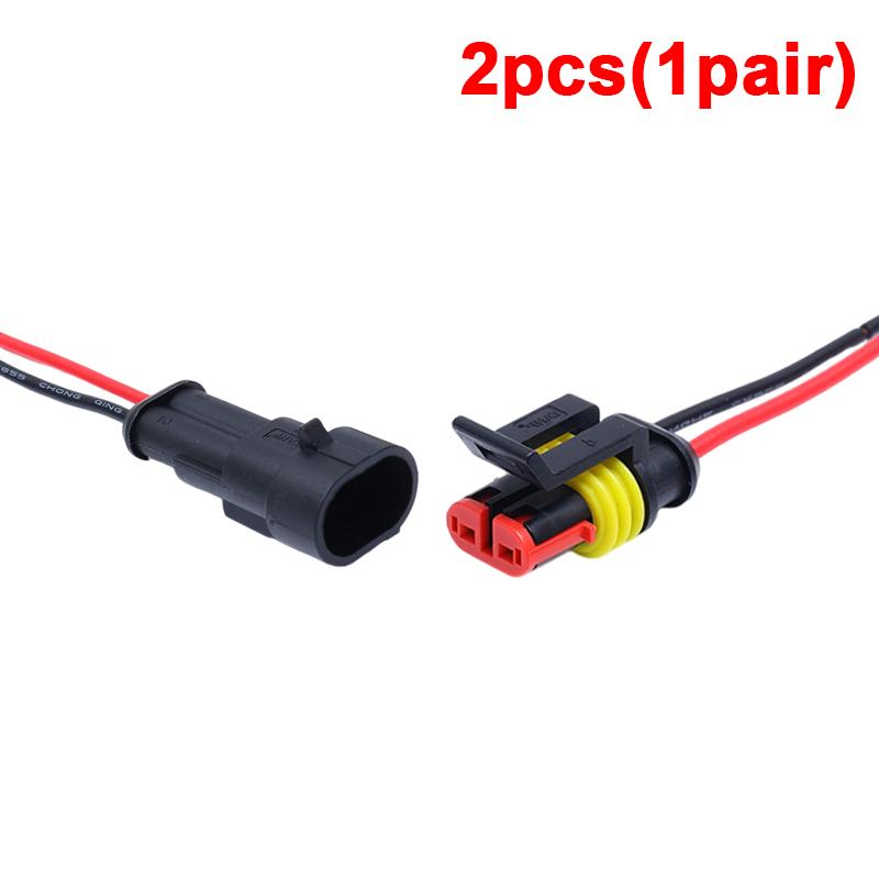 2 Pin Way Plug Waterproof Automotive Car Wire Electrical Connectors Plug with Wire for Car Motorcycle Scooter Marine 2/10pcs
2 Pin Way Plug Waterproof Automotive Car Wire Electrical Connectors Plug with Wire for Car Motorcycle Scooter Marine 2/10pcs