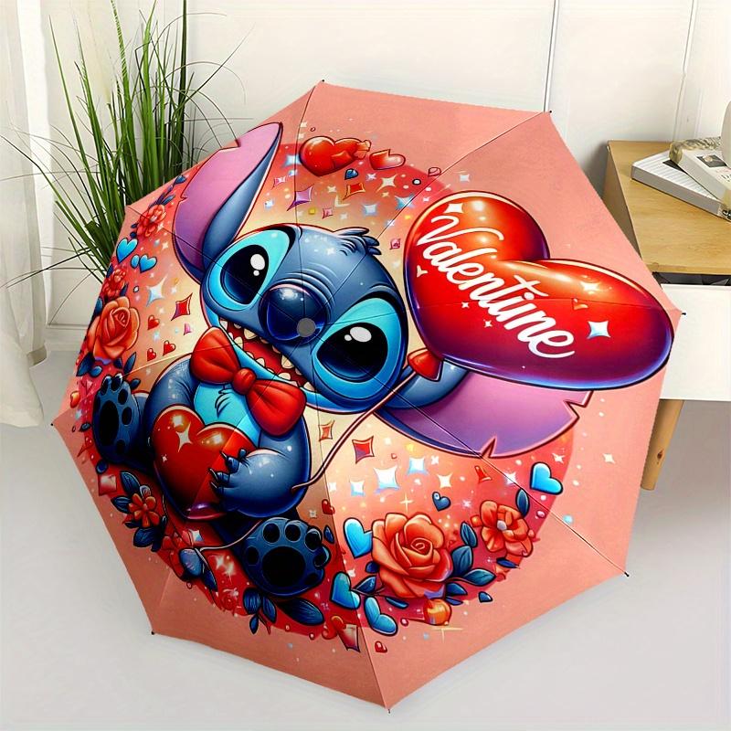 Stitch Valentine Fully automatic themed umbrella 8 ribs durable iron frame, tri fold compact design, perfect as a gift, travel umbrella, u
Stitch Valentine Fully automatic themed umbrella 8 ribs durable iron frame, tri fold compact design, perfect as a gift, travel umbrella, u