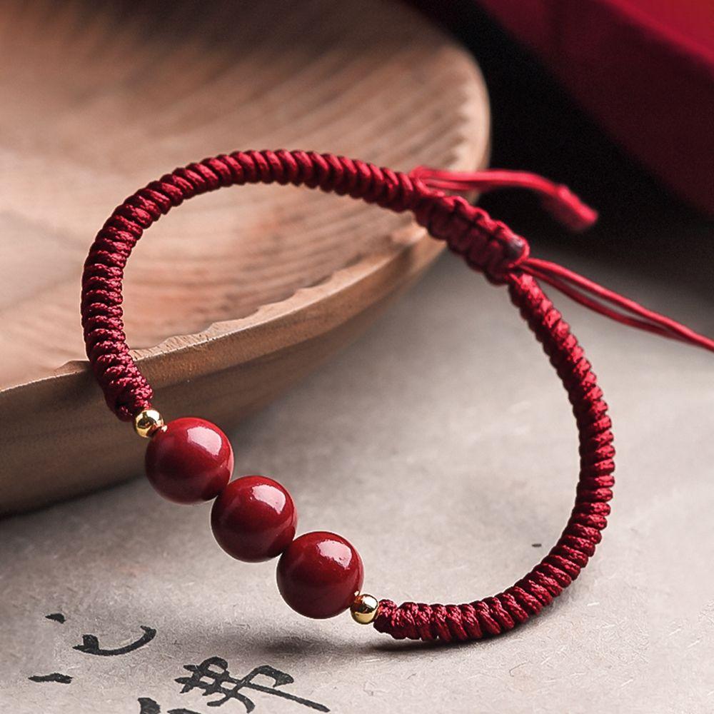 Год Lucky Rope плетеный ручной женский браслет переводные бусины браслет корейский стиль браслет wine red-Three beads
Год Lucky Rope плетеный ручной женский браслет переводные бусины браслет корейский стиль браслет wine red-Three beads