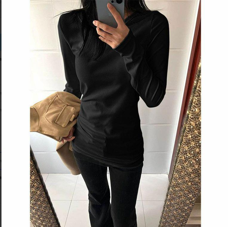 Women s Long Sleeve Slim Fit Round Neck Base Layer Top for Autumn/Winter Large чёрный
Women s Long Sleeve Slim Fit Round Neck Base Layer Top for Autumn/Winter Large чёрный