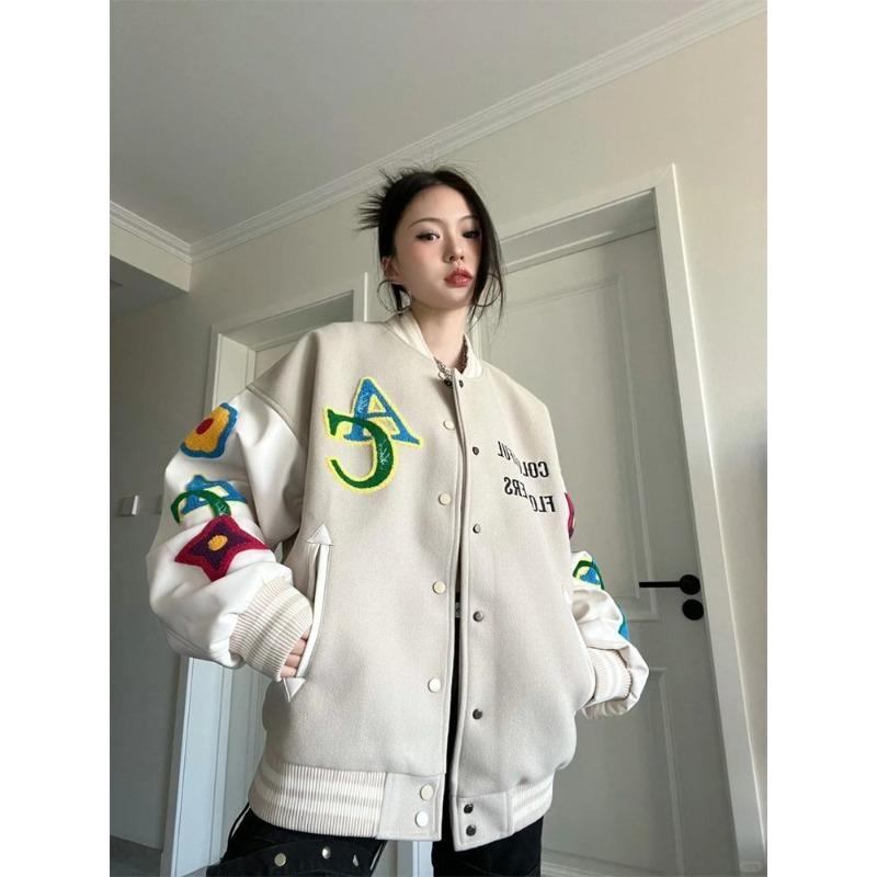 Американская ретро-стежка с вышитыми буквами бейсбольная форма весна и осень новый свободный корейский студенческий универсальный кардиган внешний для женщин XL белый
Американская ретро-стежка с вышитыми буквами бейсбольная форма весна и осень новый свободный корейский студенческий универсальный кардиган внешний для женщин XL белый