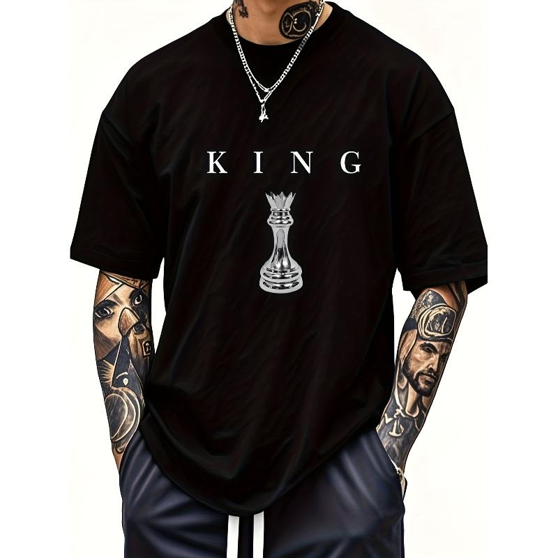 European Size Casual Short-Sleeve Round Neck Top for Men Featuring a Black Chess King Pattern S чёрный
European Size Casual Short-Sleeve Round Neck Top for Men Featuring a Black Chess King Pattern S чёрный