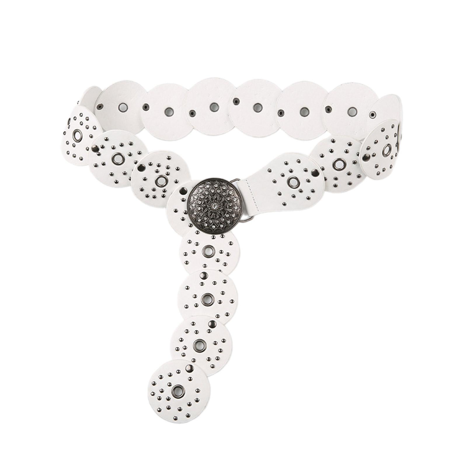 Женский ремень для джинсов, юбок, полый круглый диск, широкий поясной ремень для брюк субкультуры с большим люверсом, декор одежды
Женский ремень для джинсов, юбок, полый круглый диск, широкий поясной ремень для брюк субкультуры с большим люверсом, декор одежды