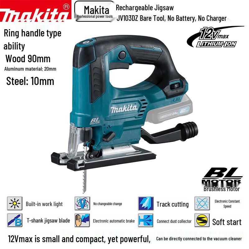 Makita 12V Cordless Lithium-ion Jigsaw CN plug (adapter included)
Makita 12V Cordless Lithium-ion Jigsaw CN plug (adapter included)
