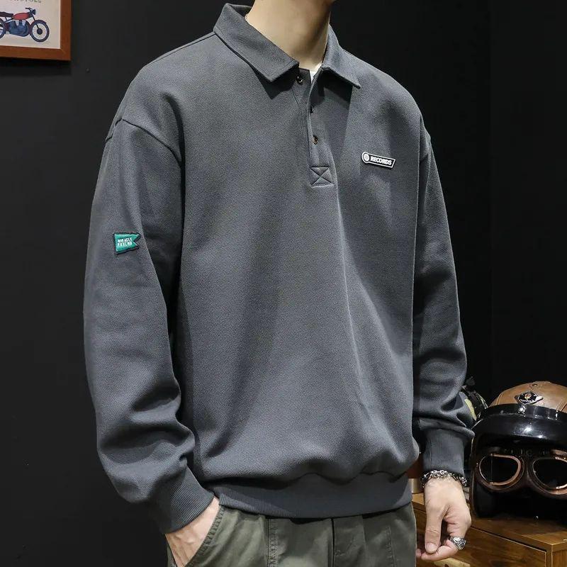 Мужская серая свободная толстовка-поло - осенний стиль 2023 года, модный длинный рукав M (95-105 jin)
Мужская серая свободная толстовка-поло - осенний стиль 2023 года, модный длинный рукав M (95-105 jin)