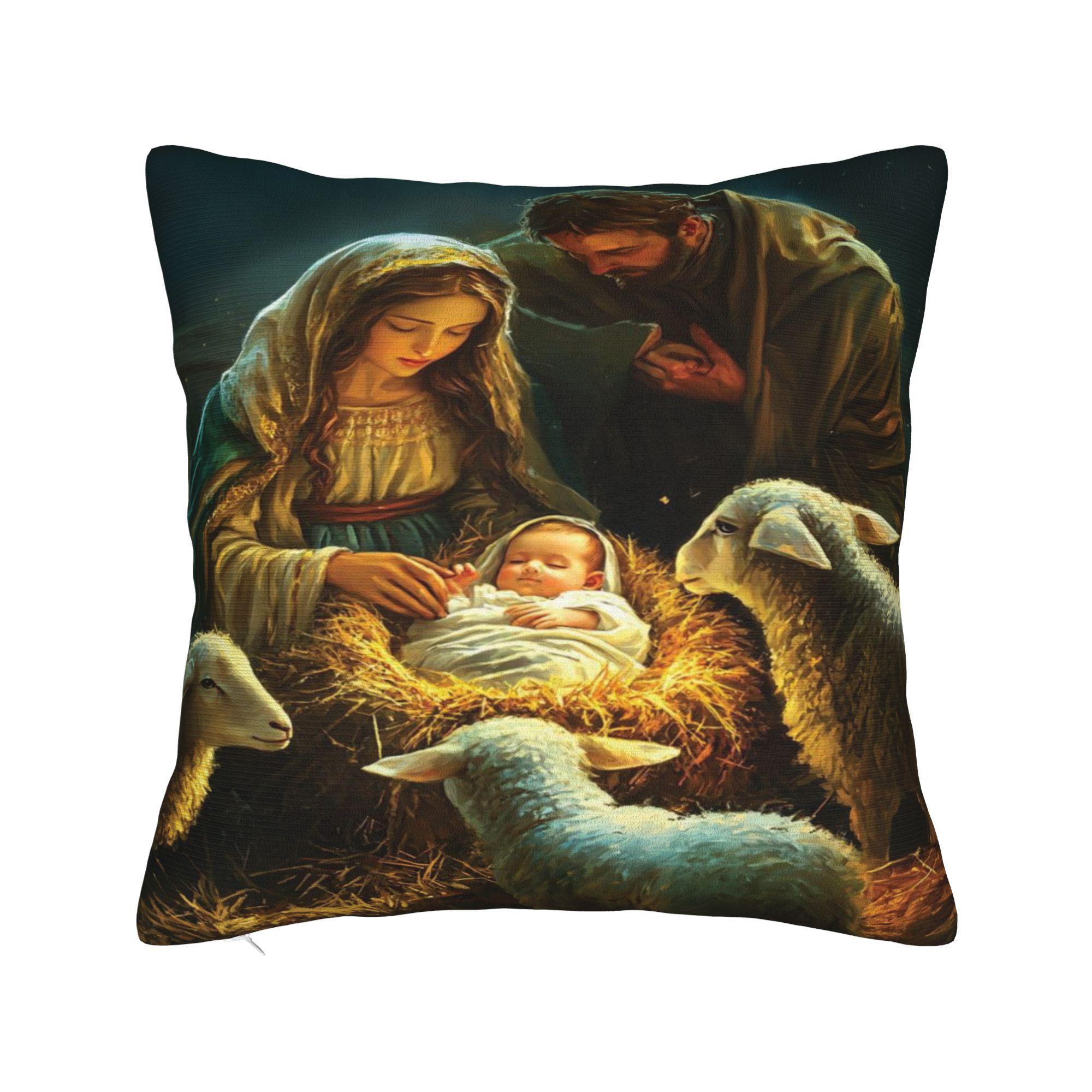 Christmas Nativity Scene Baby Jesus & Mary Printing Pillowcase Cushion Cover Pillow Covers Soft and Sweet Zipper Multi Size 30cmx30cm
Christmas Nativity Scene Baby Jesus & Mary Printing Pillowcase Cushion Cover Pillow Covers Soft and Sweet Zipper Multi Size 30cmx30cm