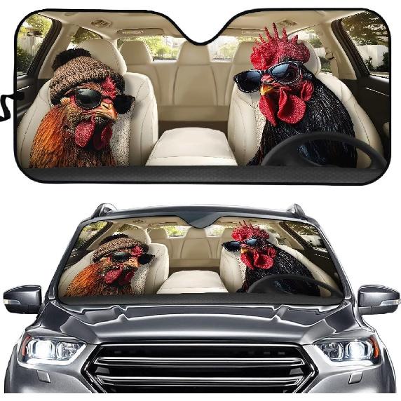 Sunglasses Cats Auto Windshield Sun Shade, Foldable Car Front Window Sunshade for Most Sedan SUV Truck, Sunshade Protector for Car Decors Sunglasses Rooster Driver
Sunglasses Cats Auto Windshield Sun Shade, Foldable Car Front Window Sunshade for Most Sedan SUV Truck, Sunshade Protector for Car Decors Sunglasses Rooster Driver