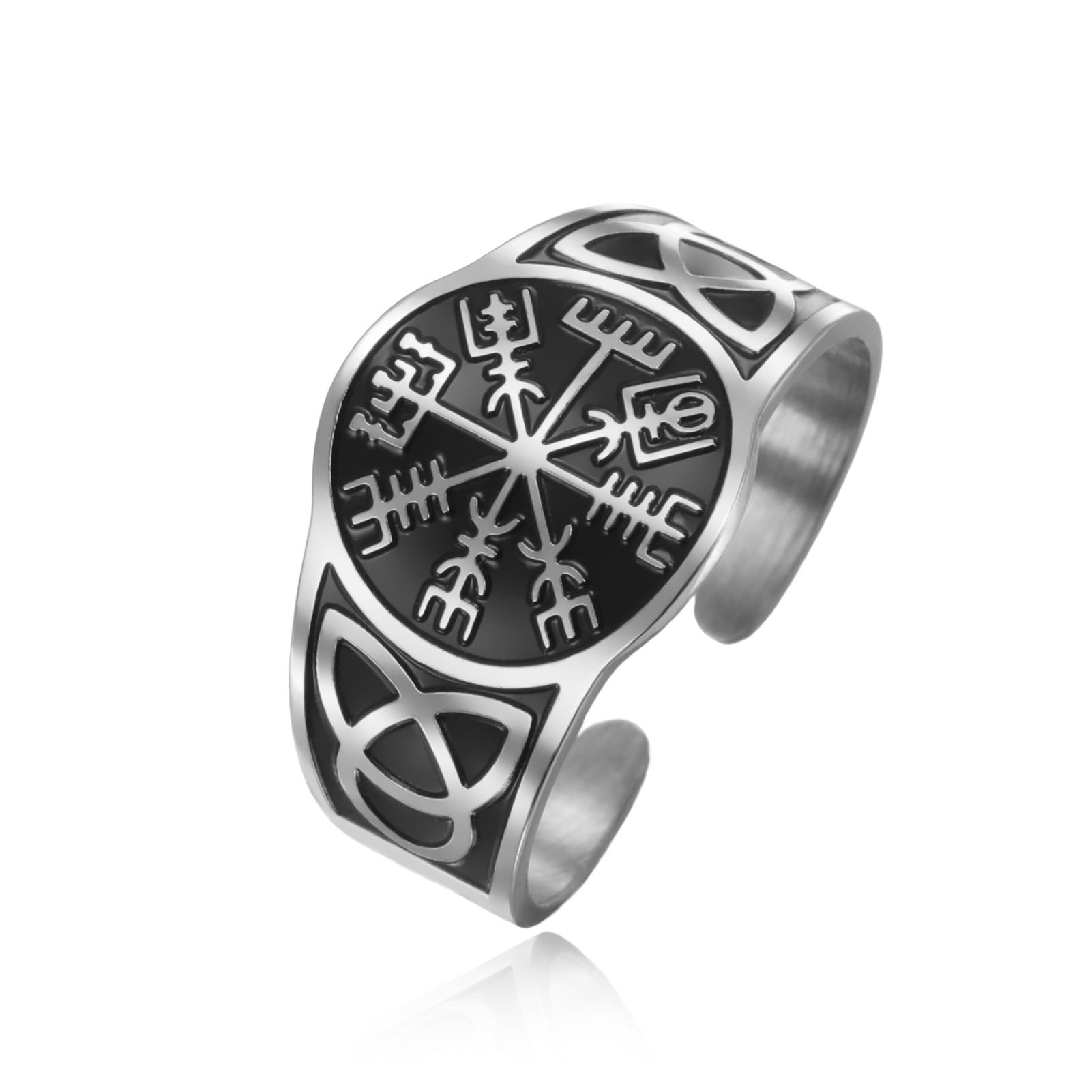 LIKGREAT Vintage Viking Vegvísir Ring for Women Men Irish Celtics Knot Finger Rings Stainless Steel Nordic Amulet Jewerly Gift resizable
LIKGREAT Vintage Viking Vegvísir Ring for Women Men Irish Celtics Knot Finger Rings Stainless Steel Nordic Amulet Jewerly Gift resizable