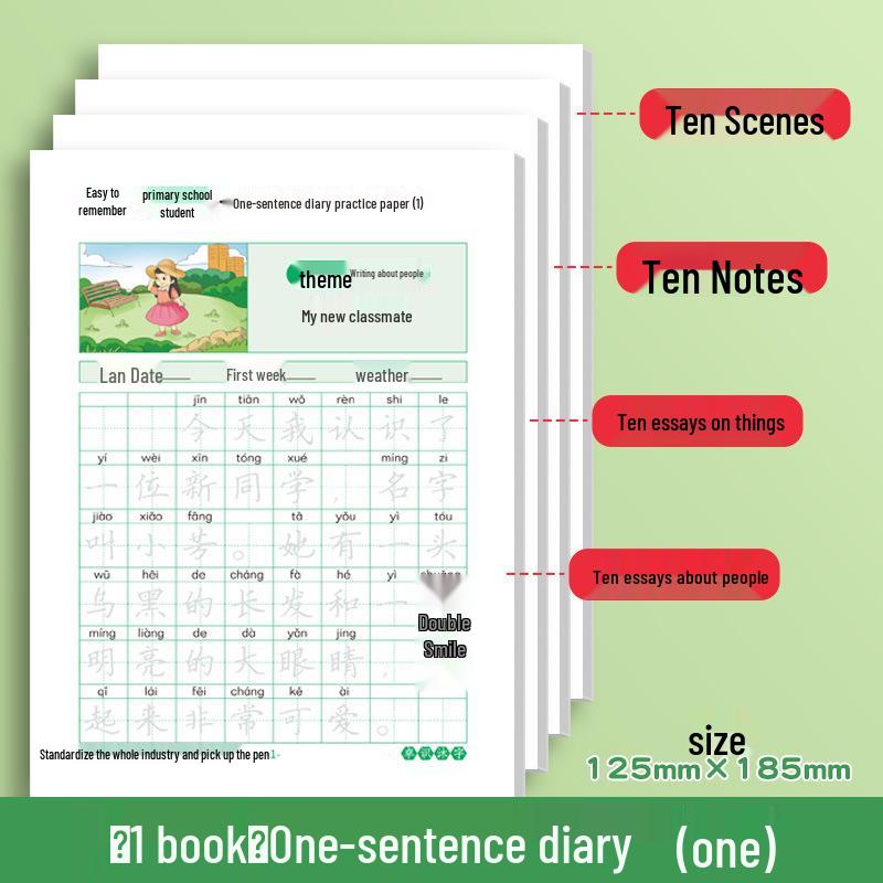 Elementary Writing & Calligraphy Practice Notebook: Picture Writing & Sentence Expansion for Grades 1-3
Elementary Writing & Calligraphy Practice Notebook: Picture Writing & Sentence Expansion for Grades 1-3