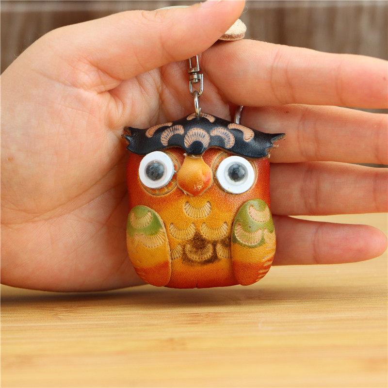 Genuine Leather Handmade Creative Owl Bag Keychain Pendant Super Cute Cowhide Animal Keychain Cute Little Gift коричневий
Genuine Leather Handmade Creative Owl Bag Keychain Pendant Super Cute Cowhide Animal Keychain Cute Little Gift коричневий