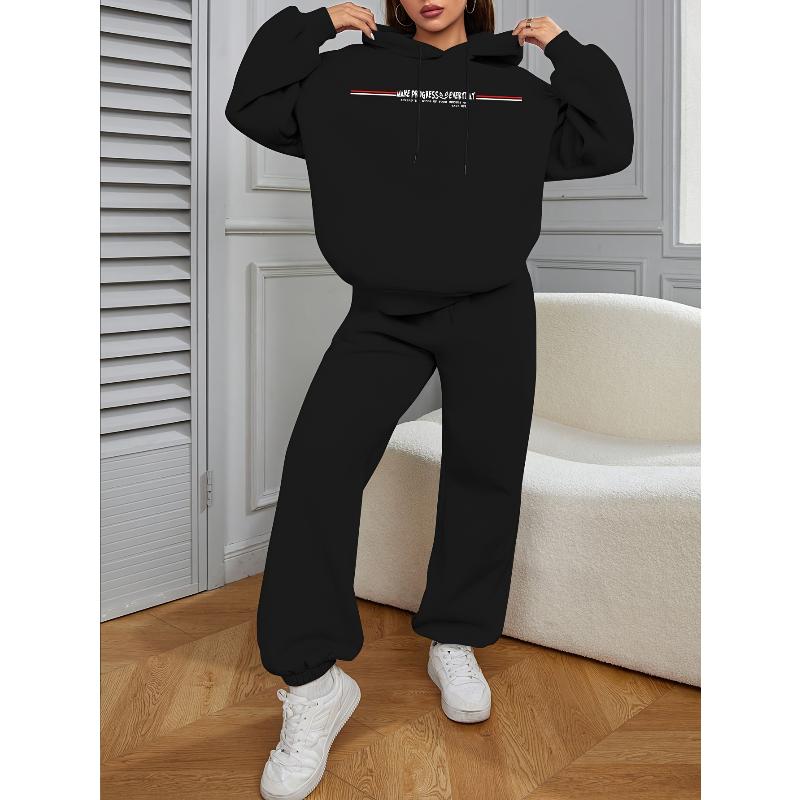 Women s 2 Piece Polyester Casual Outfit Sweatshirt and Stretch Knit Pants Comfortable L чорний
Women s 2 Piece Polyester Casual Outfit Sweatshirt and Stretch Knit Pants Comfortable L чорний