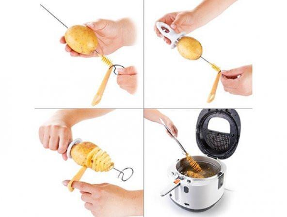 Спиральный аппарат для нарезки картофеля для изготовления картофельных чипсов на палочке
Спиральный аппарат для нарезки картофеля для изготовления картофельных чипсов на палочке