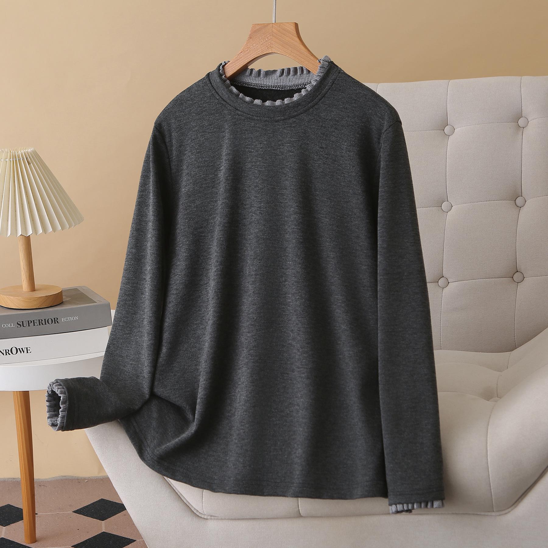 2025 Autumn/Winter Plus Size Ribbed Lace Collar Fleece-Lined Top for Girls 3XL сірий колір
2025 Autumn/Winter Plus Size Ribbed Lace Collar Fleece-Lined Top for Girls 3XL сірий колір