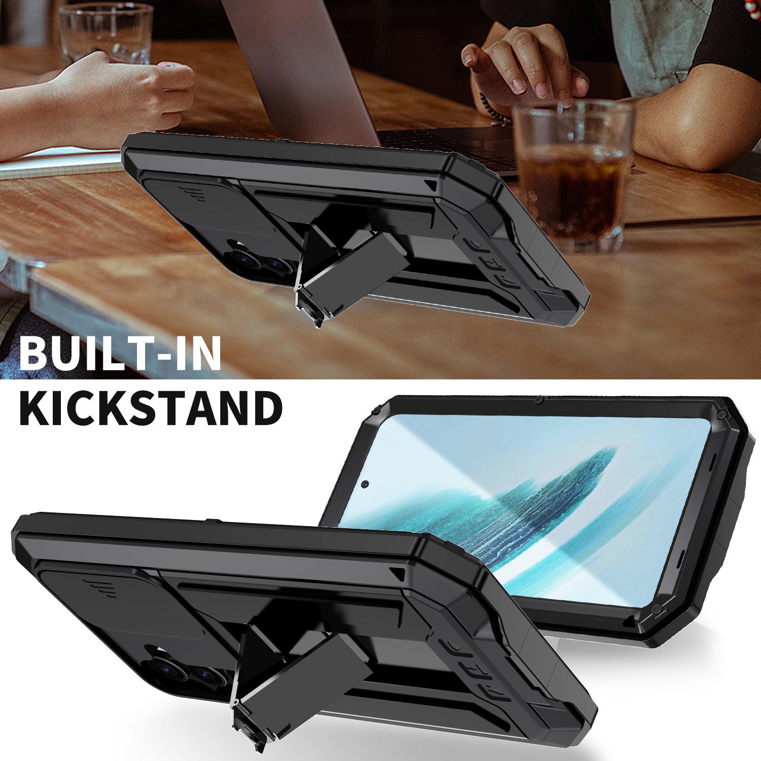 R-JUST For Samsung Galaxy S24+ Cell Phone Case PC+Silicone+Metal Kickstand Cover Black
R-JUST For Samsung Galaxy S24+ Cell Phone Case PC+Silicone+Metal Kickstand Cover Black