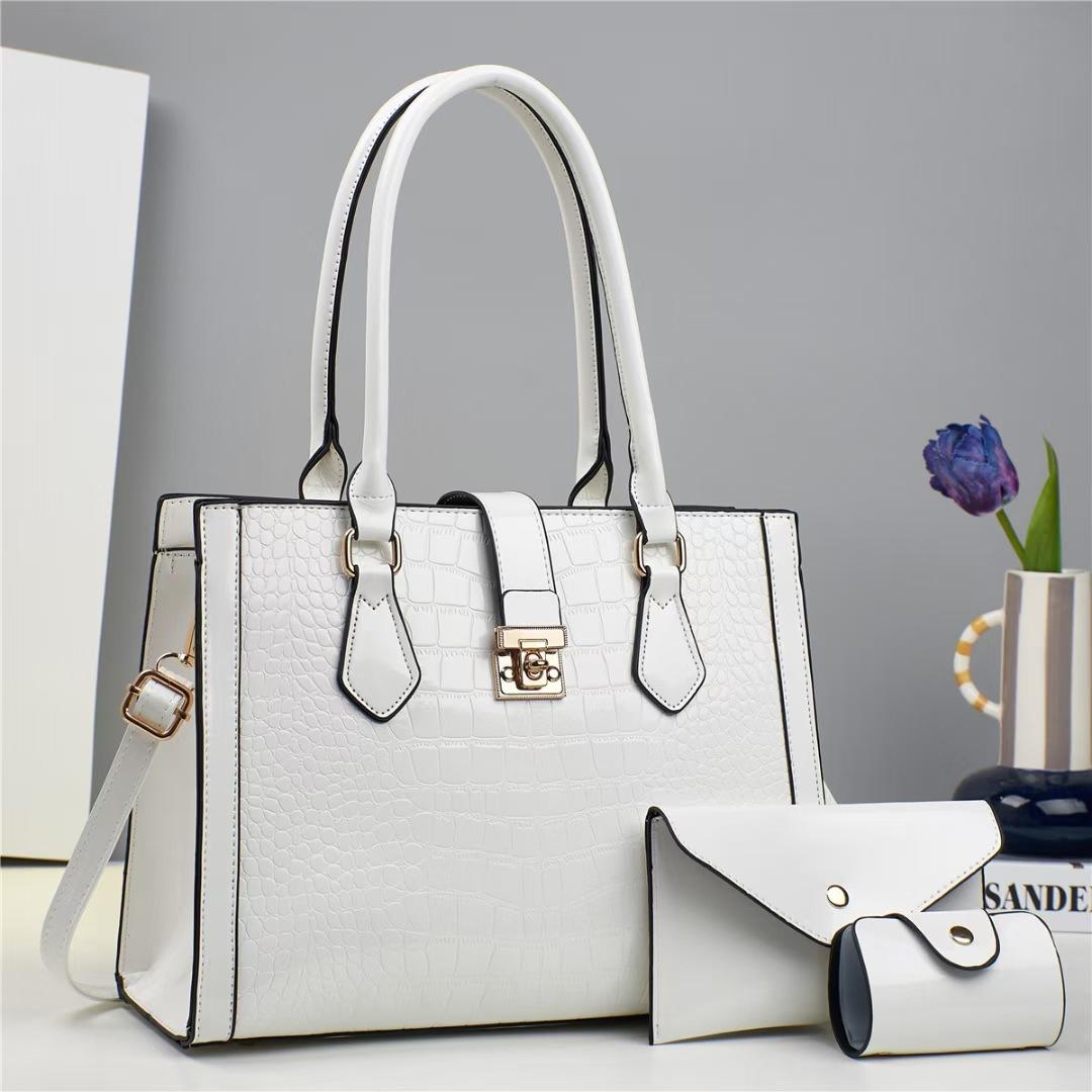 3pcs/set Crocodile Pattern Tote Handbag with Small Wallet For Women Shoulder Bag Luxury Design Top Handle Bags Sac A Main Bolsa білий
3pcs/set Crocodile Pattern Tote Handbag with Small Wallet For Women Shoulder Bag Luxury Design Top Handle Bags Sac A Main Bolsa білий
