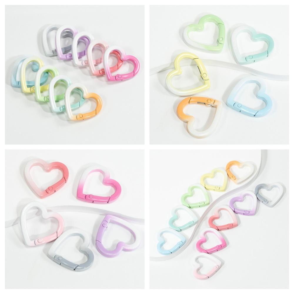 10pcs Single Loop Heart Shaped Carabiner Hook Rings Gradient Color Openable Spring Clasp Gift сірий
10pcs Single Loop Heart Shaped Carabiner Hook Rings Gradient Color Openable Spring Clasp Gift сірий