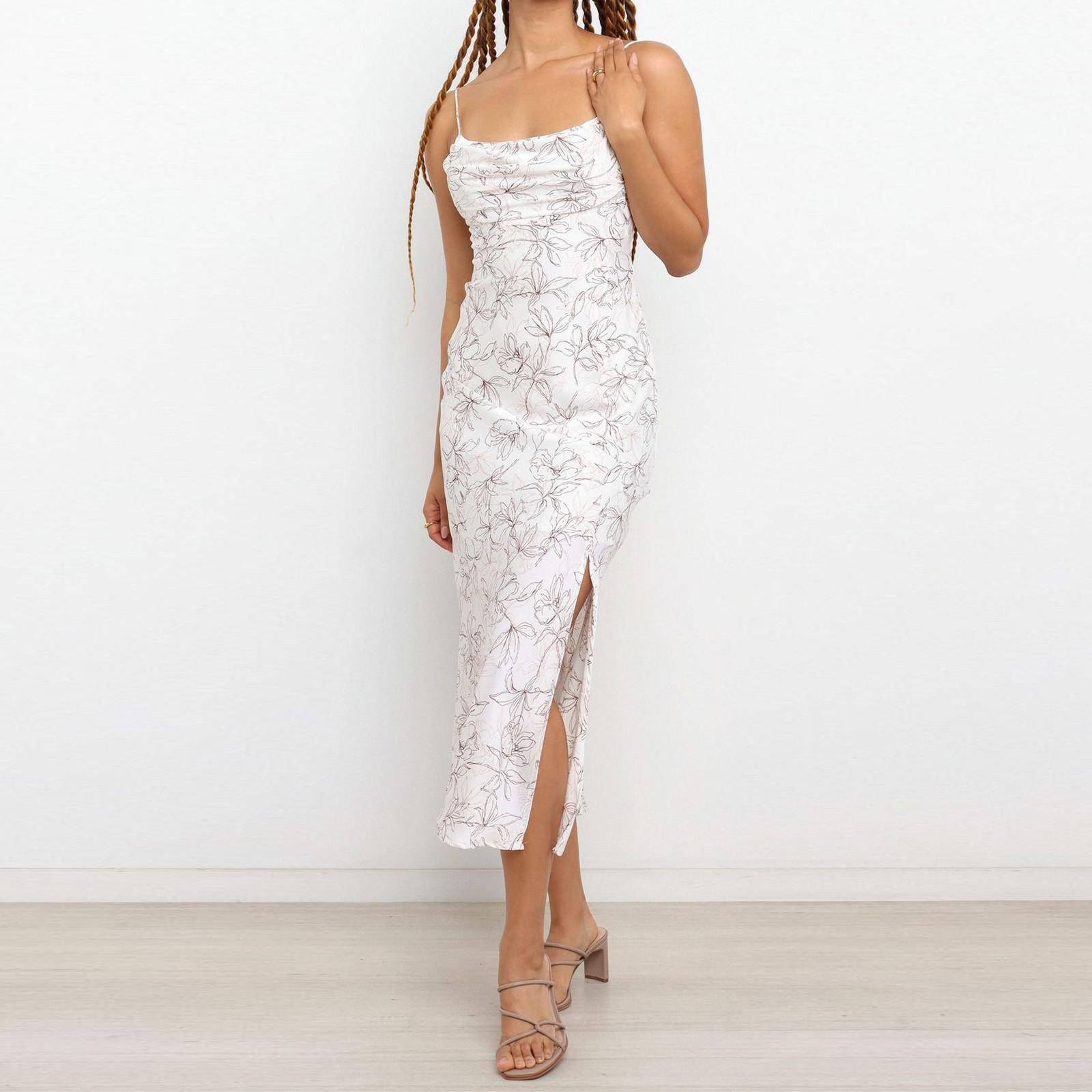 Women Casual Summer Square Collar Sleeveless Spaghetti Strap Mid-calf Dress M
Women Casual Summer Square Collar Sleeveless Spaghetti Strap Mid-calf Dress M