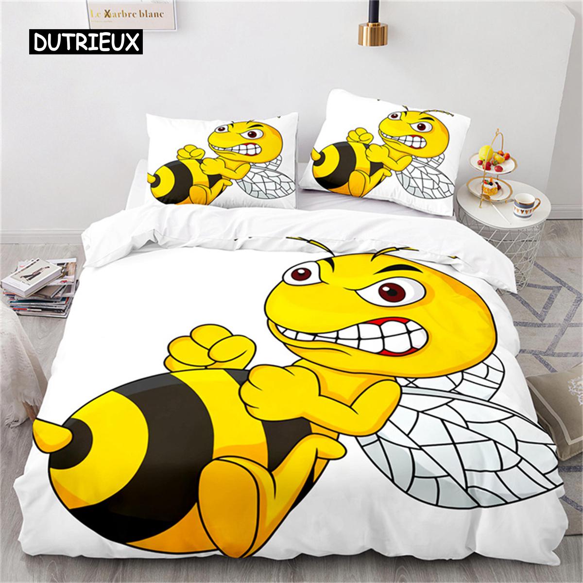 Cartoon Bee Duvet Cover King Size Microfiber Bedding Set Honeybee Wild Animal Comforter For Teens Bedroom Decoration EU single(135x200cm)
Cartoon Bee Duvet Cover King Size Microfiber Bedding Set Honeybee Wild Animal Comforter For Teens Bedroom Decoration EU single(135x200cm)