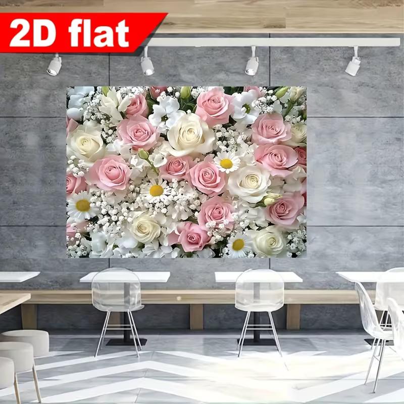 2D Pink & White Rose Flower Tapestry, Floral Wall Backdrop 47.2x31.5inch/120*80cm
2D Pink & White Rose Flower Tapestry, Floral Wall Backdrop 47.2x31.5inch/120*80cm