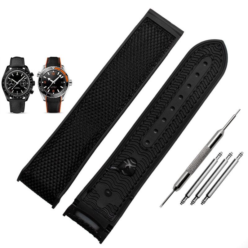 New 20/21/22mm Rubber Silicone Back Watch band Nylon Watchband For Omega strap Seamaster 300 Speedmaster 8900 Planet Ocean Tools 21mm
New 20/21/22mm Rubber Silicone Back Watch band Nylon Watchband For Omega strap Seamaster 300 Speedmaster 8900 Planet Ocean Tools 21mm