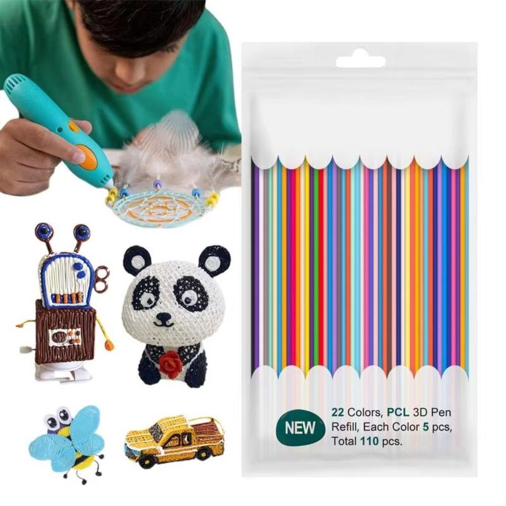 Drawing Pen 3D Pen Replace Refills PCL Material 3D Printing Refill Kids Children 110pcs
Drawing Pen 3D Pen Replace Refills PCL Material 3D Printing Refill Kids Children 110pcs