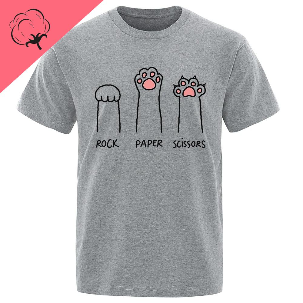 Rock Paper Scissors Fun Cat Print Fashion Tshirt Casual Round Neck Summer Cotton Loose Clothes Couple Outfits 4XL
Rock Paper Scissors Fun Cat Print Fashion Tshirt Casual Round Neck Summer Cotton Loose Clothes Couple Outfits 4XL