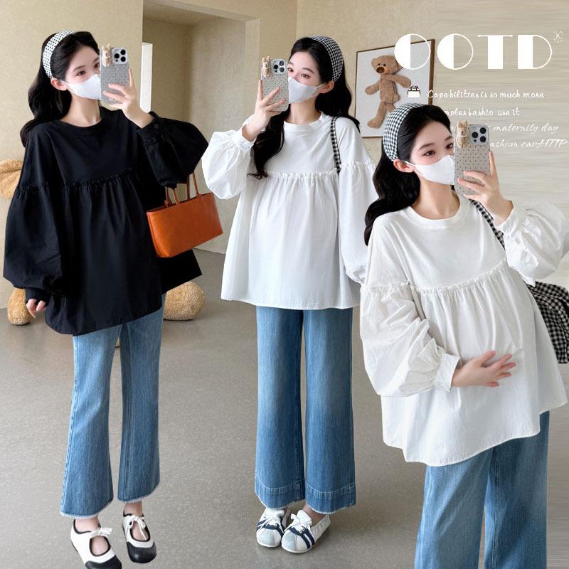 2026 Spring Maternity Round Neck Knit T-shirt with Ruffled Patchwork Double Extra Large белый
2026 Spring Maternity Round Neck Knit T-shirt with Ruffled Patchwork Double Extra Large белый