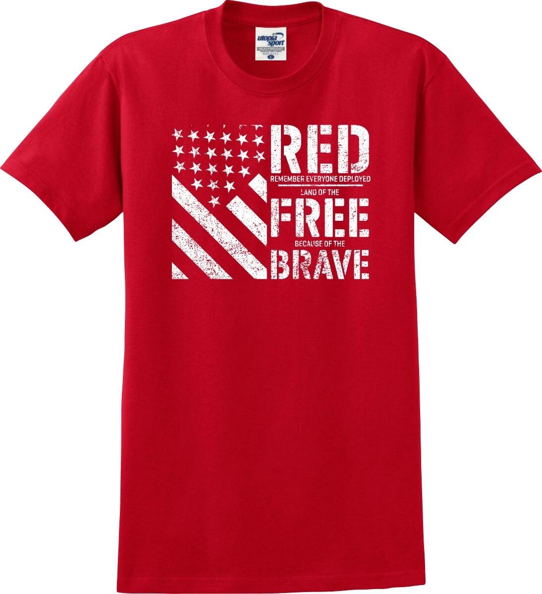 RED Remember Everyone Deployed Land of The Free Unisex T shirt (S-5X) S
RED Remember Everyone Deployed Land of The Free Unisex T shirt (S-5X) S