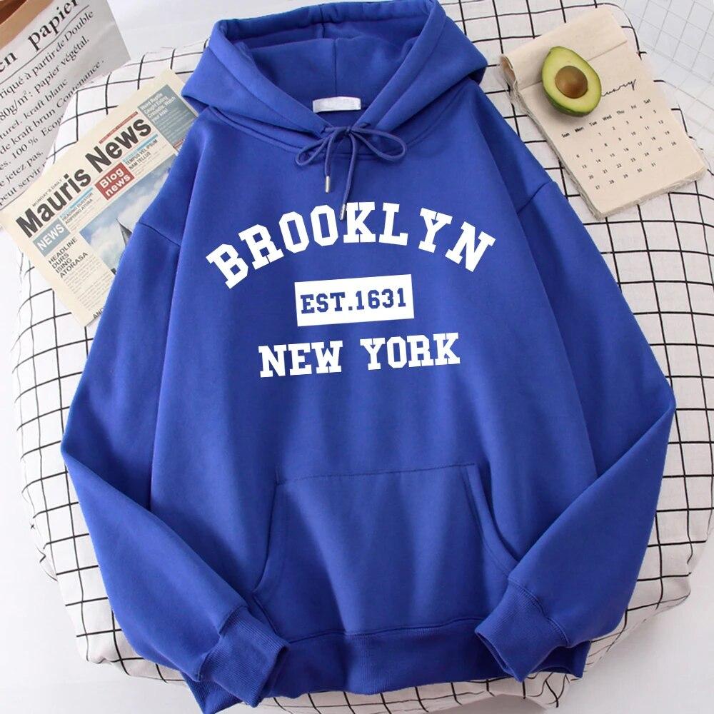 Women Long Sleeve Hoodie Brooklyn Est. 1631 New York Letter Hoodie Simplicity Graphics Tracksuit Soft Outdoor Clothing
Women Long Sleeve Hoodie Brooklyn Est. 1631 New York Letter Hoodie Simplicity Graphics Tracksuit Soft Outdoor Clothing