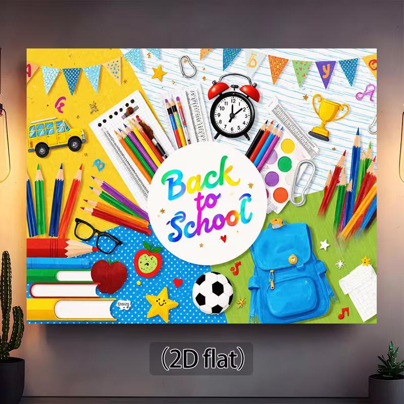 2D Back to School Backdrop, Colorful Pencils & Books Photography Banner 47.2x31.5inch/120*80cm
2D Back to School Backdrop, Colorful Pencils & Books Photography Banner 47.2x31.5inch/120*80cm