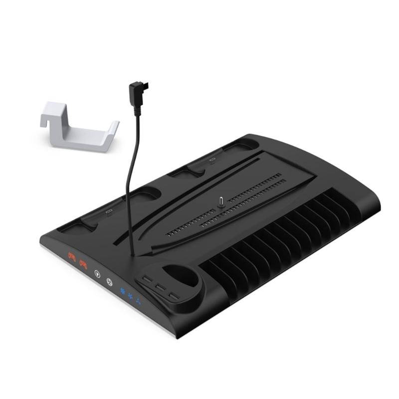 Vertical Stand for Console with Controller Charging Dock Light Headphone Holder & Cooling Fan Game Cartridge Slot чорний
Vertical Stand for Console with Controller Charging Dock Light Headphone Holder & Cooling Fan Game Cartridge Slot чорний