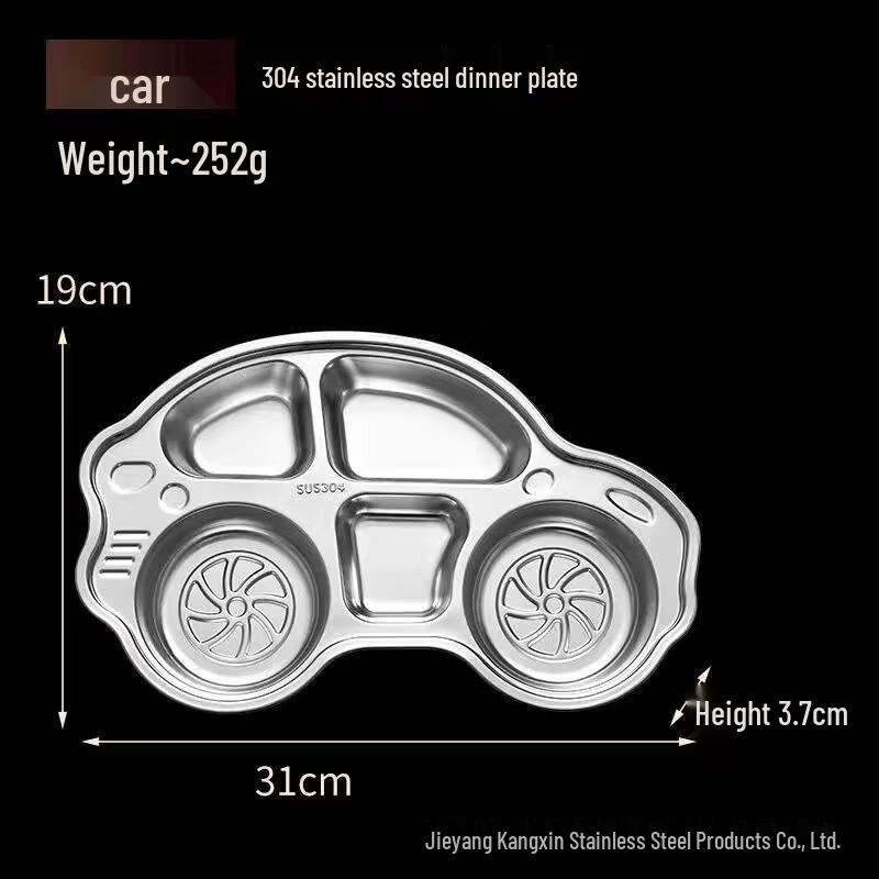 Zhi Shi 304 Stainless Steel Cartoon Kids Divided Plate
Zhi Shi 304 Stainless Steel Cartoon Kids Divided Plate