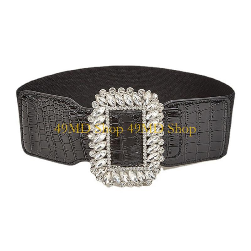 49MD Women’s Fashion Wide Belt Stretchy Corset Design Crystal Buckles Detail Eye-catching Outfit Belt чёрный
49MD Women’s Fashion Wide Belt Stretchy Corset Design Crystal Buckles Detail Eye-catching Outfit Belt чёрный